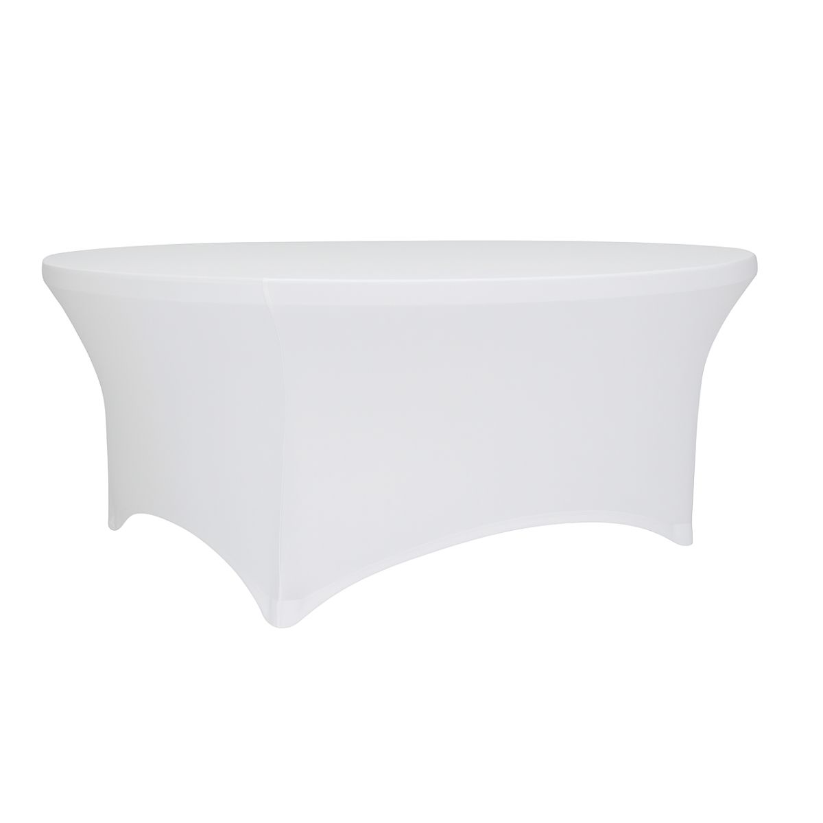 DL ROUND SPANDEX R160 White classic Conference, banquet spandex cover